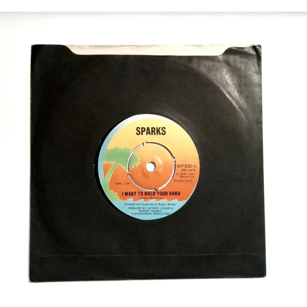 Sparks I Want To Hold Your Hand 7" Vinyl Record New Wave Glam Rock Beatles Cover